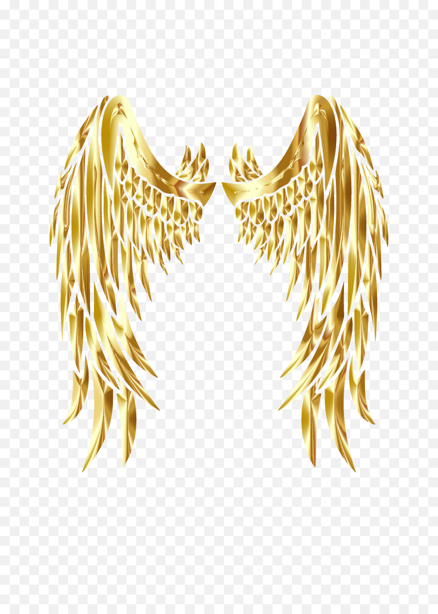 Gold Angel Wings Logo Transparent Png Background - free transparent png  images 