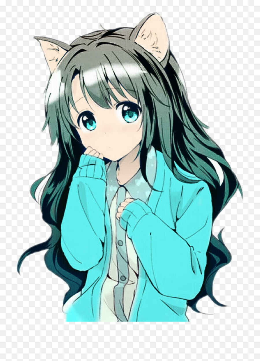 Anime Cat Love Cute Kawaii Happy Manga Chibi Japan  Anime Kawaii Cat PNG  Image  Transparent PNG Free Download on SeekPNG