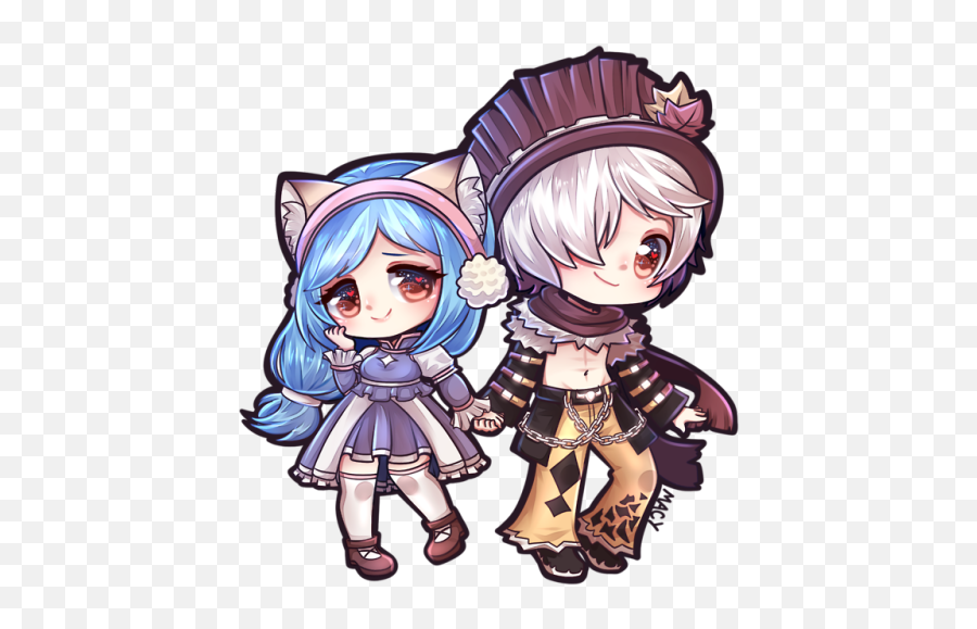 Otp - Gambar Anime Chibi Couple Png,Anime Chibi Png