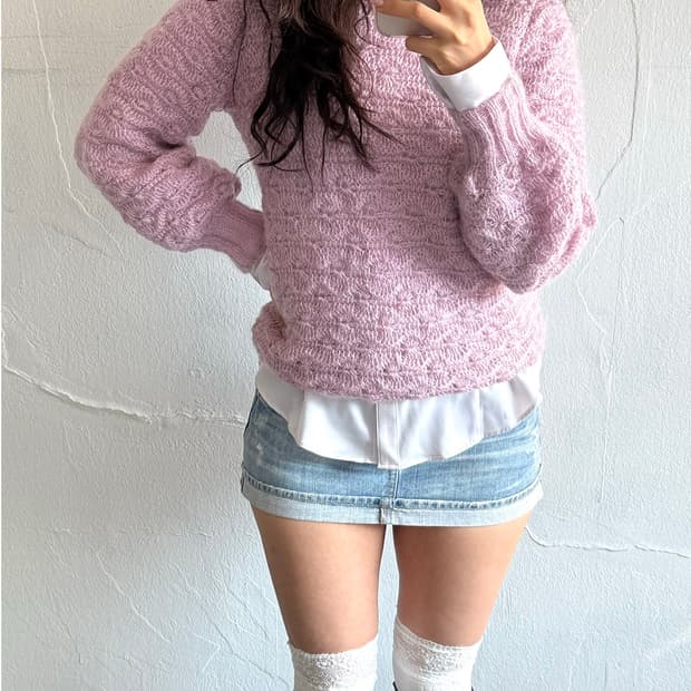 Pink lavender knit