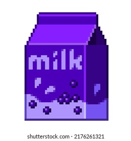 8bit Pixelart Retrostyled Cartoon Illustration Blueberry Stock ...