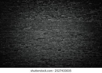 black brick wall texture as background or wallpaper for inserting text