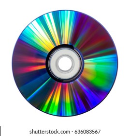 Colorful compact disc isolated on a white background