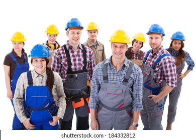 Confident Diverse Team Workmen Women Standing Stock Photo 184332812 ...