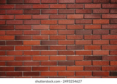 Seamless brick wall texture with a vibrant red and brown color pattern. Perfect for architectural backgrounds and designs, offering a rustic and classic aesthetic. High resolution.