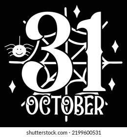 31 de octubre Feliz estampado de camisetas de Halloween, diseño de camisetas de disfraces de trajes de Halloween