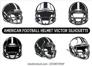 Silueta de Vector de casco de fútbol americano