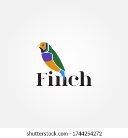 Beautiful Gold Amadine Finch Logo