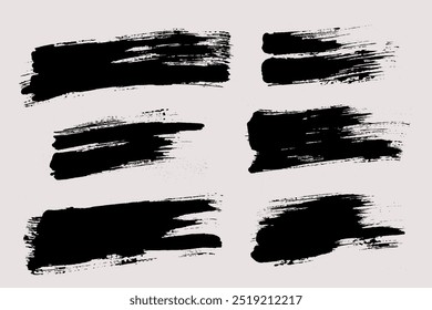 Brush strokes vector. Painted rectangles collection. Grunge long text boxes or textured backgrounds set.

The images are created without the use of any artificial intelligence software at any stage