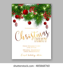 Christmas Dinner Invitation Template from image.shutterstock.com