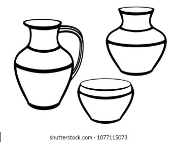 Clay Pot Outline Images Stock Photos Vectors Shutterstock