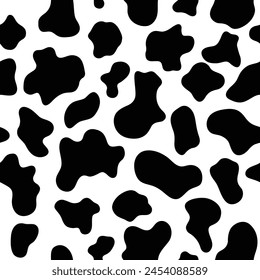 Cute, simple cow skin pattern design for cow lovers and animals Icon Symbol Template Flat Style Vector.