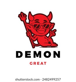 Demon or Devil Icon Logo Design Template