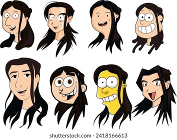 famous tv cartoons style. illustration, vector