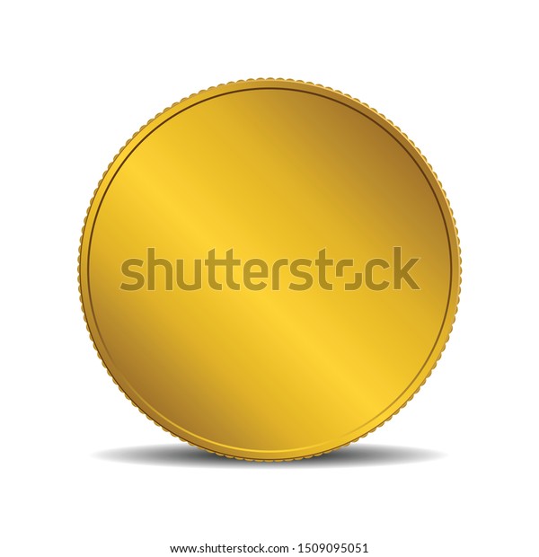 Gold Coin Symbol Isolated On White Stock Vector (Royalty Free ...