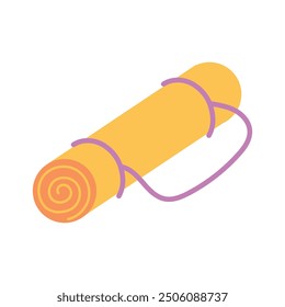 Gym Equipment Illustration - Yoga Mat