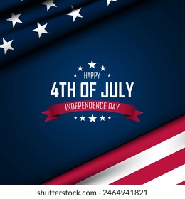 Happy Fourth of July Independence Day USA Background Design Vektorillustration