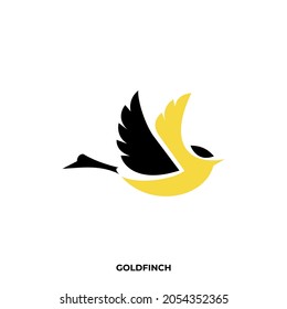 Illustration vector graphic template of gold finch silhouette logo