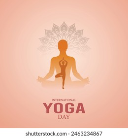 international yoga day, illustration, yoga day, vector. poster, post, happy, 21 June