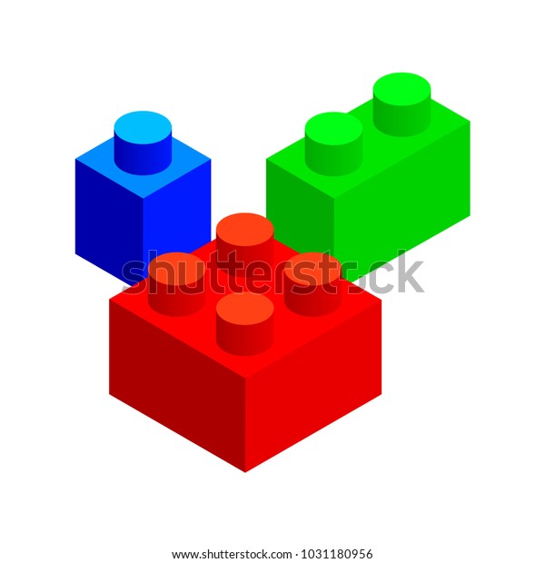 Isometric Vector Set Building Blocks Stock Vector (Royalty Free) 1031180956