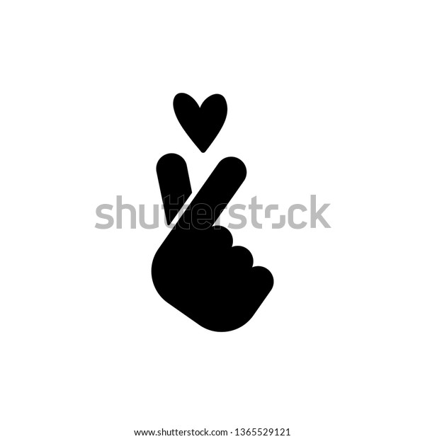 Korean Finger Heart Love Symbol Korea Stock Vector (Royalty Free ...