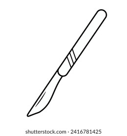 Medical scalpel icon. Hospital surgery knife symbol. Vector illustration.