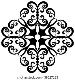 Decorative Snowflake Vector Stock Vector (Royalty Free) 88685383 ...