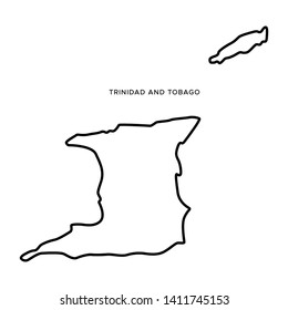 Large Outline Map Of Trinidad