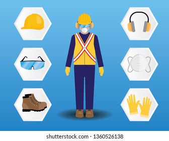 Personal Protective Equipment Vector Stock Vector (Royalty Free ...