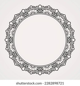 Photo frames, text with beautiful combination of flowers and ornaments. suitable for henna, tattoos, photos, coloring books. islam, hindu,Buddha, india, pakistan, chinese, arab