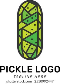 Pickle logo design, Digital pickle logo vector icon