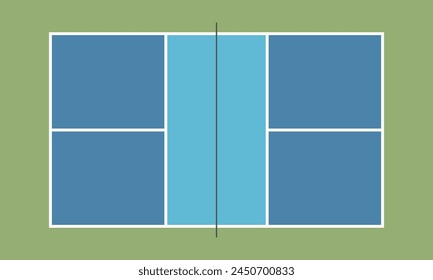 Pickleball Court, Pickle Ball Court Template, Pickleball Template, Tennis Court, Sports Court, Vector Illustration Background