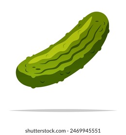 Pickled cucumber vector isolated illustration