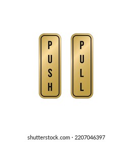 Push Pull Door Sign Vector Graphics Stock Vector (Royalty Free ...