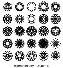 Round Symbols Set Vector Collection Stock Vector (Royalty Free ...