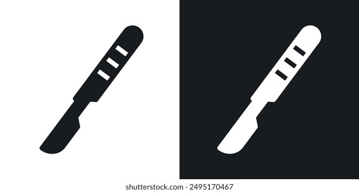 Scalpel vector icon set in solid style.