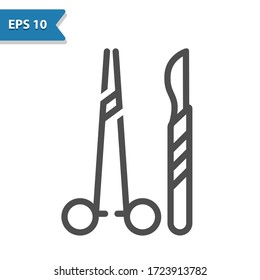 Surgical Instruments Icon. Professional, pixel perfect icon, EPS 10 format.