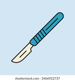 Surgical tools for operations scalpel vector flat icon. Medicine and medical support sign. Graph symbol for medical web site and apps design, logo, app, UI