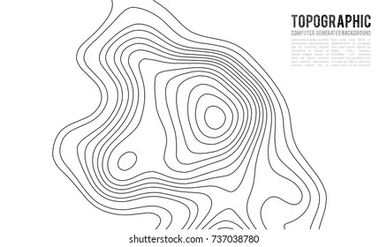 Topographic map contour background. Topo map with elevation. Contour map vector. Geographic World Topography map grid abstract vector illustration .