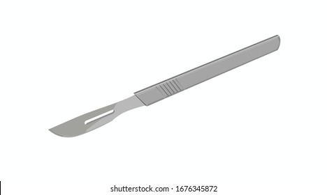 Vector Isolated Illustration of a Scalpel