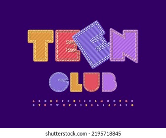 Vector Playful Logo Teen Club Denim Stock Vector (Royalty Free ...