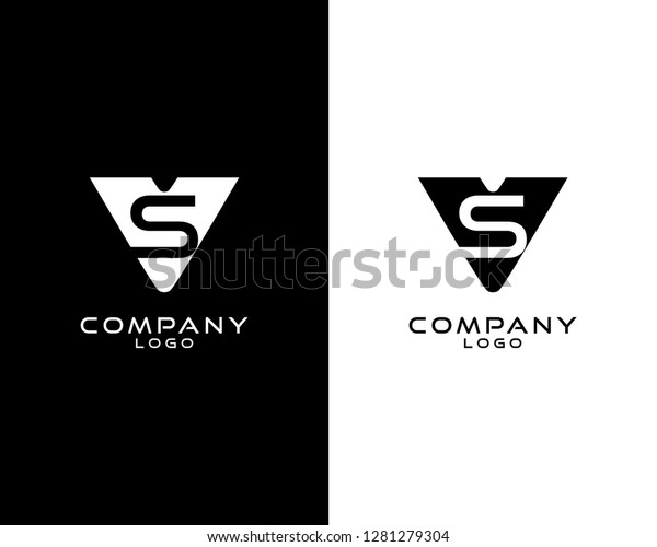 Vssv Initial Abstract Company Logo Template Stock Vector (Royalty Free ...