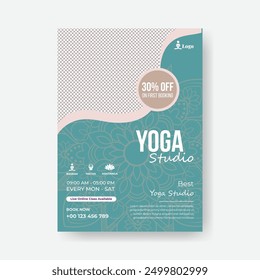 Yoga Studio a4 size vertical print Poster Flyer for Advertisements