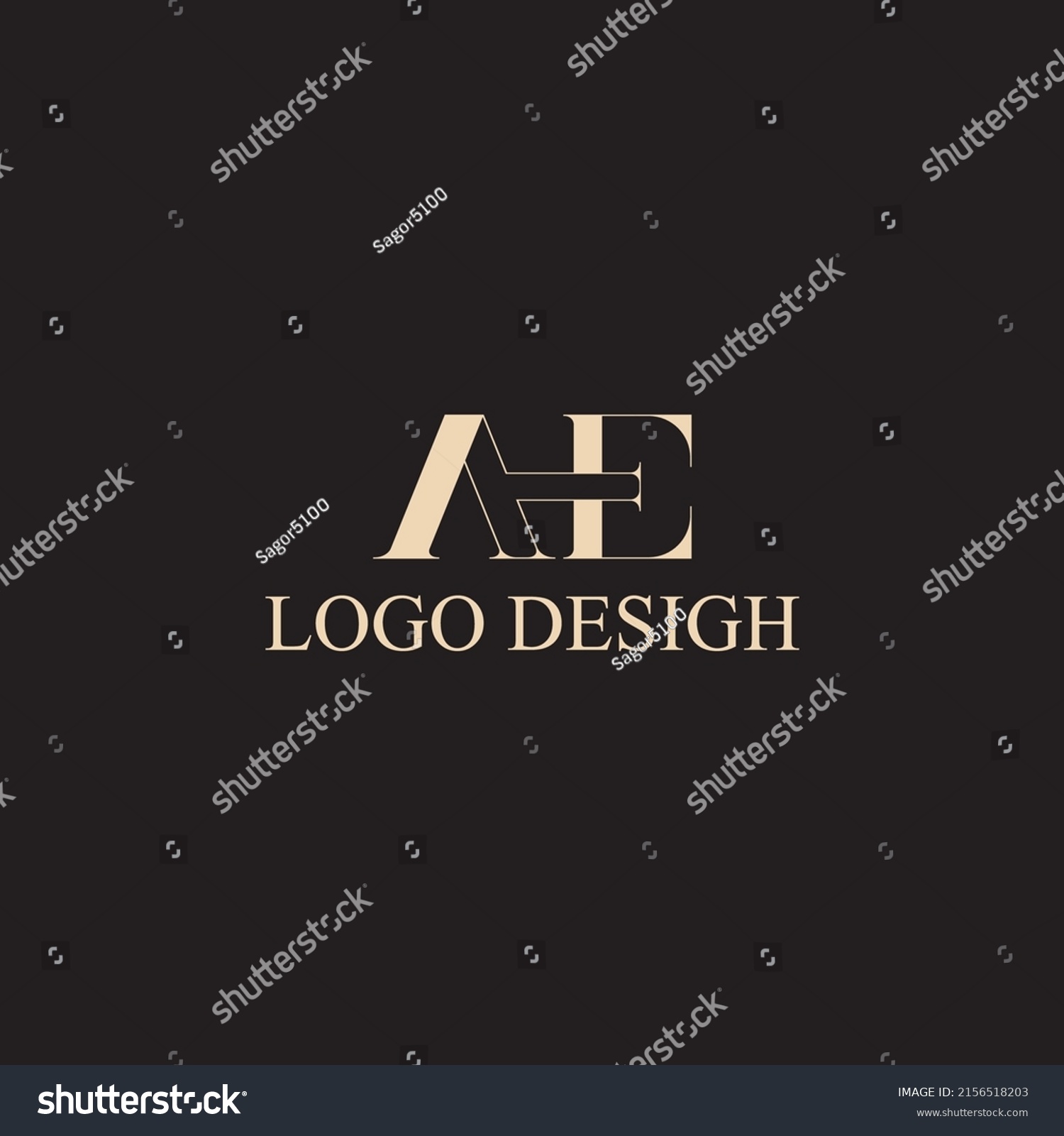 Ae Logo Design Vector Design Stock Vector (Royalty Free) 2156518203 ...