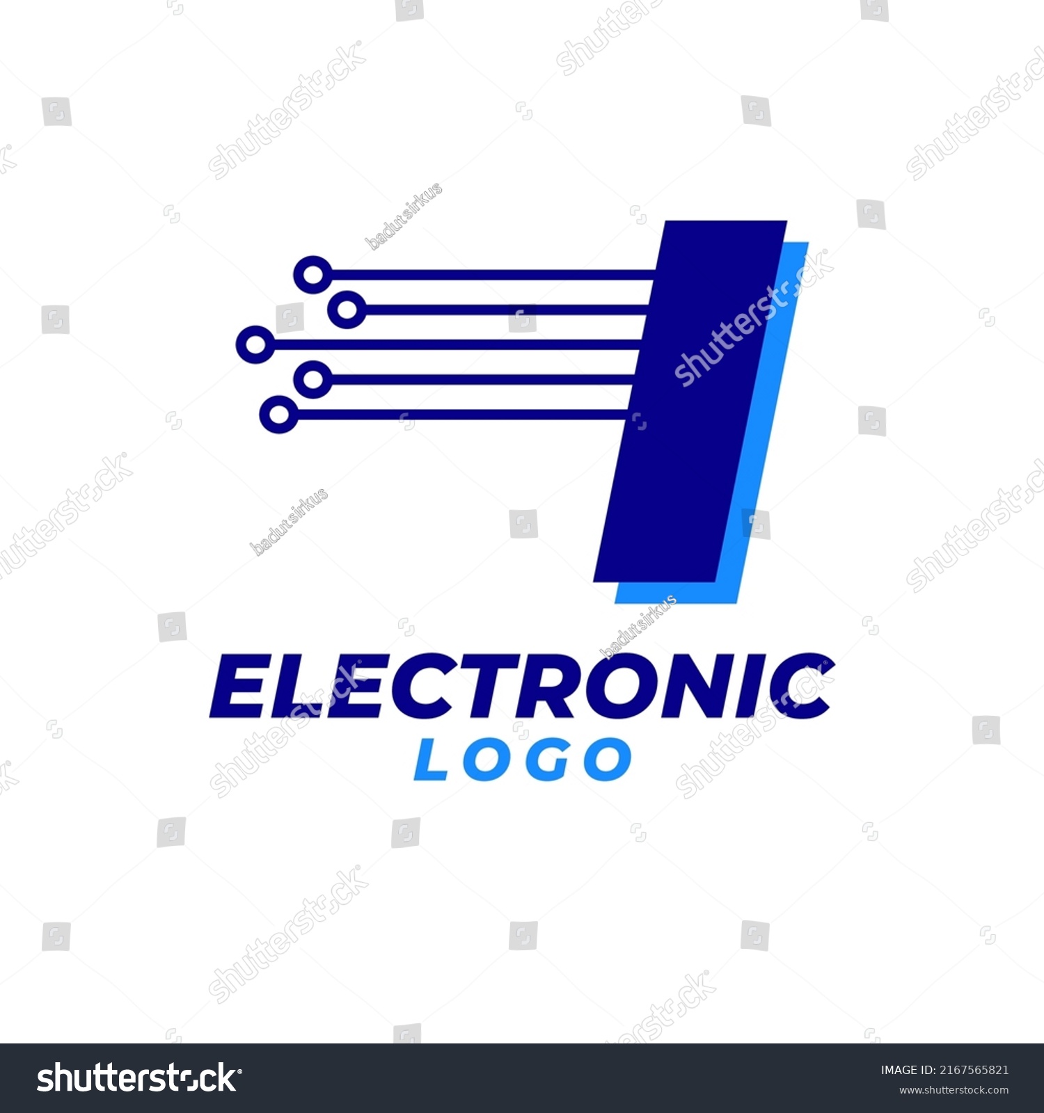 Letter Electronic Circuit Decoration Initial Vector Stock Vector ...