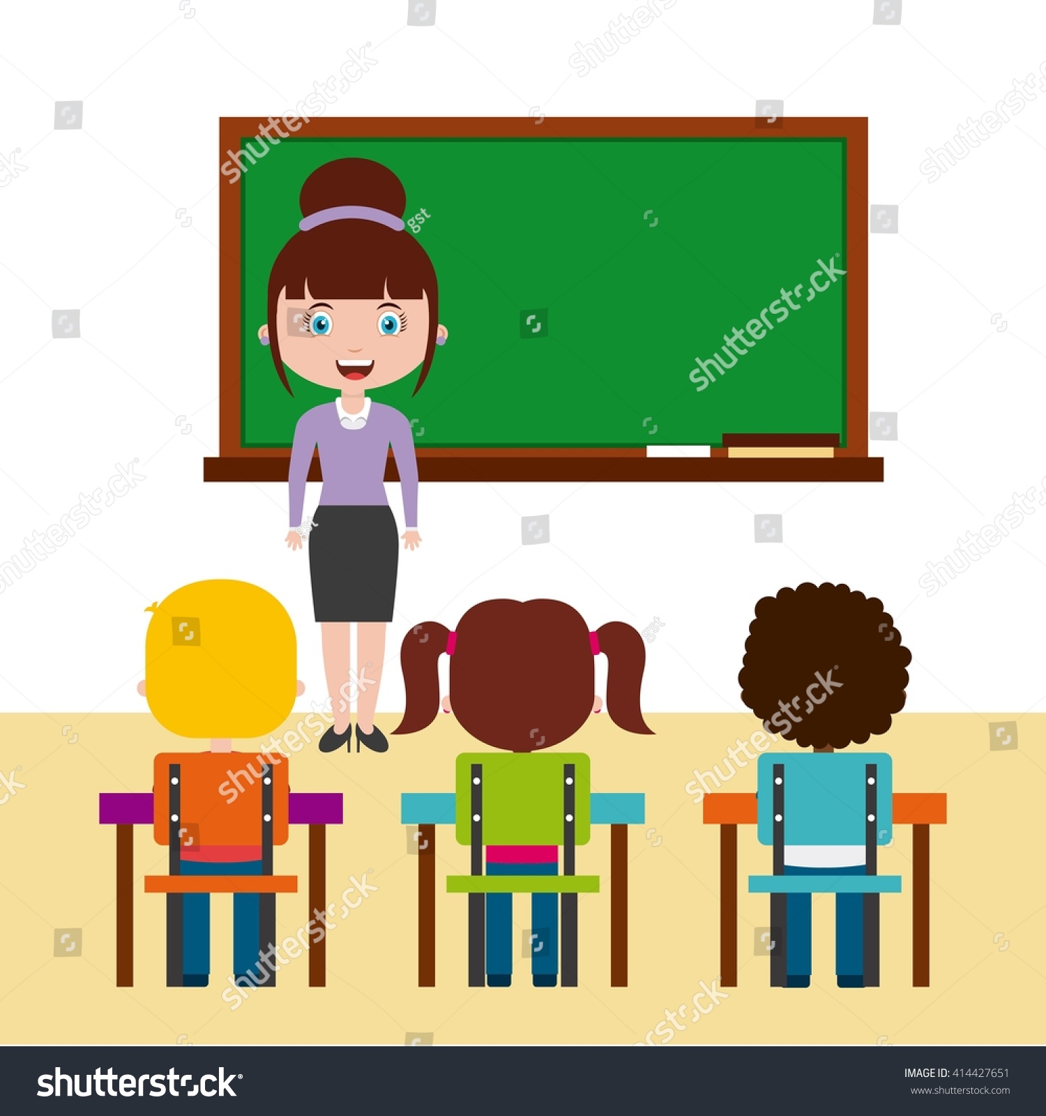 Teacher Classroom Design Stock Vector (Royalty Free) 414427651 ...