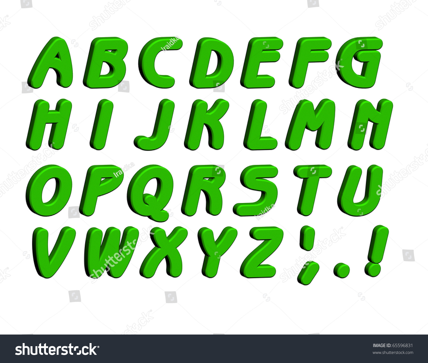 3d Alphabet Letter From A To Z Stock Photo 65596831 : Shutterstock