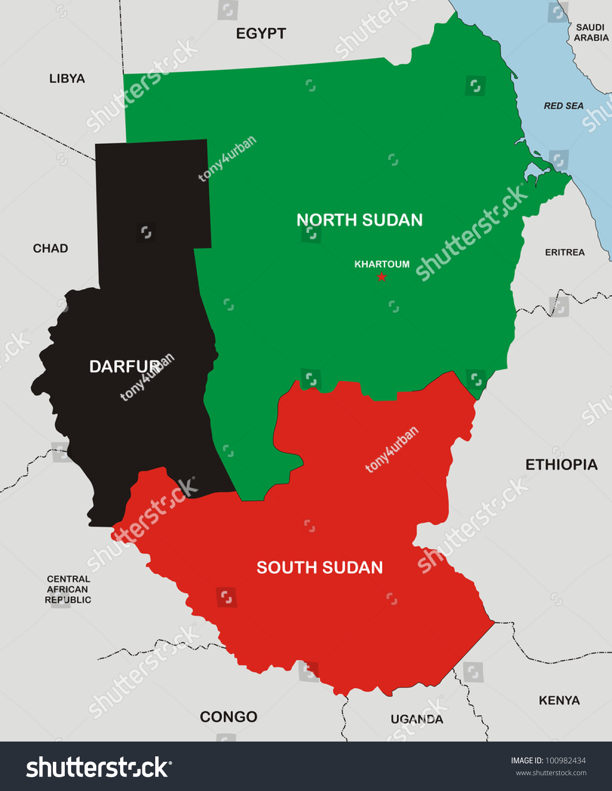 Sudan Political Map