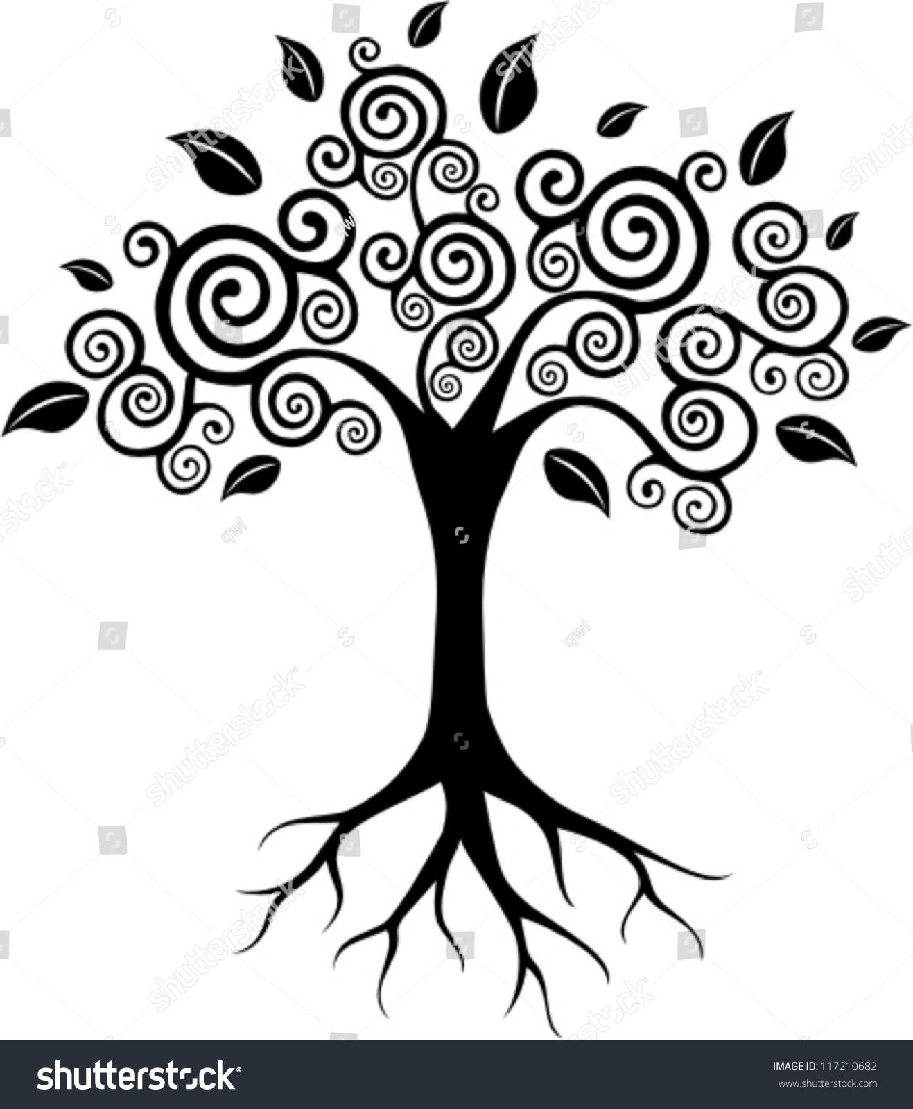 Abstract Vector Tree - 117210682 : Shutterstock