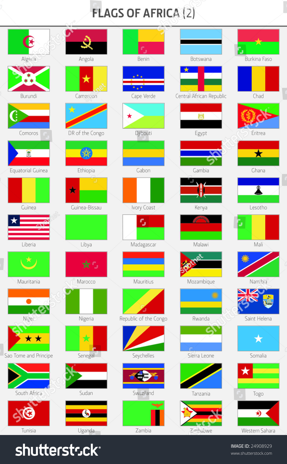 All African Countries Flags With Names